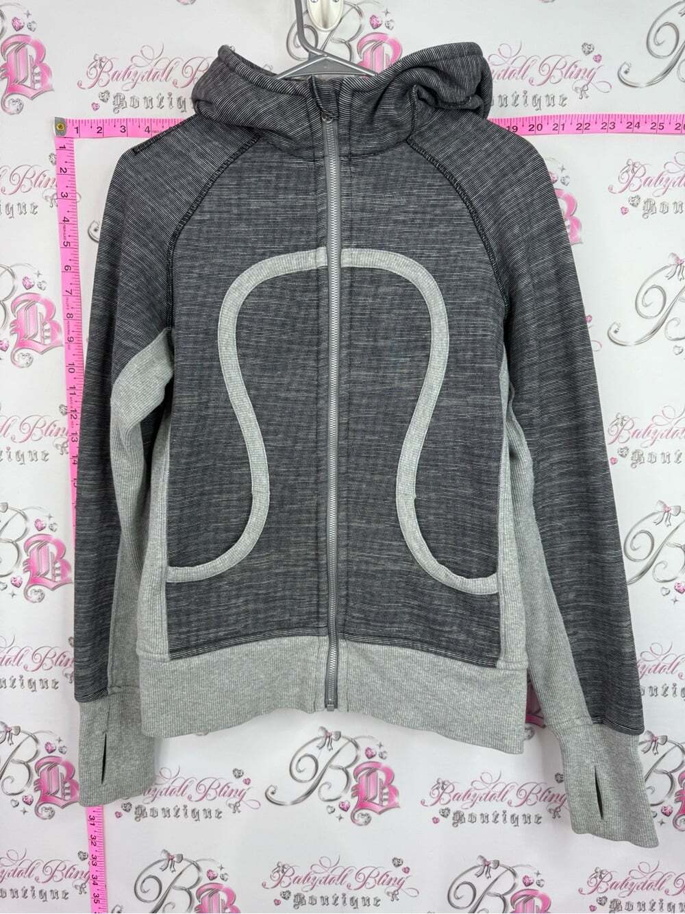 lululemon athletica scuba hoodie Gray Full-Zip Hoodie with Light Gray Accents